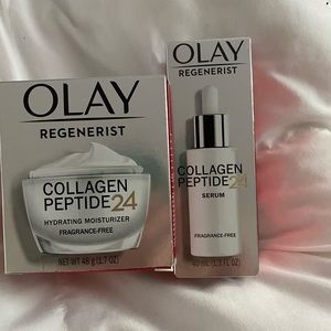 Olay Collagen Peptide moisturizer and serum